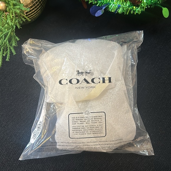 Coach Bear Bag Charm In Shearling - Picture 2 of 10